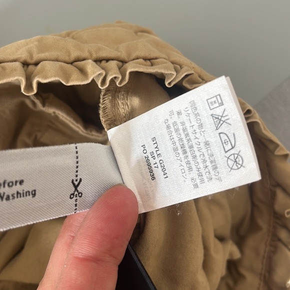 J. Crew Chino Khaki Pants Ruffled Tan size 0 - Picture 11 of 13